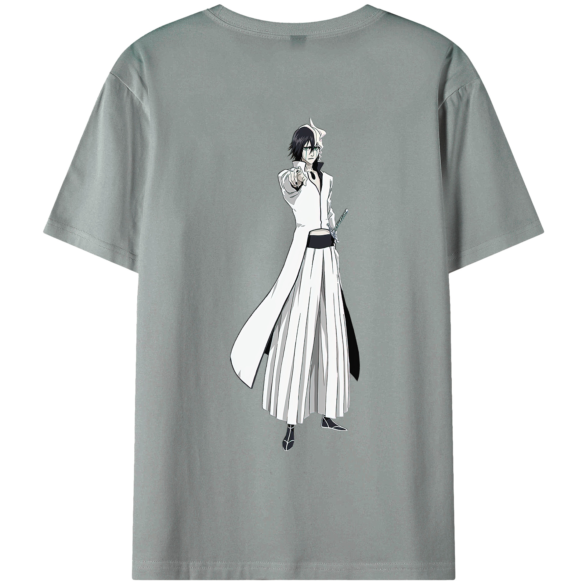 （画像用） ブリーチ ウルキオラ·シファー BLEACH Ulquiorra cifer 綿100％ メンズ半袖Tシャツ（バックプリント） 通気性